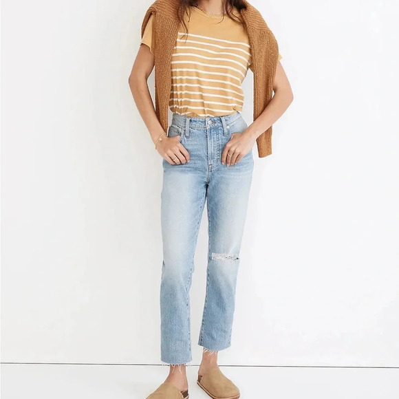 Madewell Curvy Perfect Vintage Jean: Coney Wash - Destroyed Edition - Picture 12 of 13